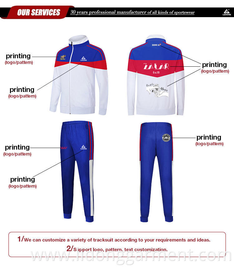 Wholesale Newest Customized Sweat Suit Sports Uniform Comfortable Mens Jogging Tracksuit